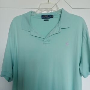 Ralph Lauren Green Polo Shirt Classic Style Size L EUC